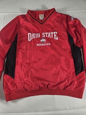 Vintage Ohio State Buckeyes Red Pullover Windbreaker L